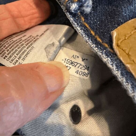 American Eagle Original Straight 100% Cotton Men's Jeans Whisker Wash 29 x 30 - Picture 8 of 13